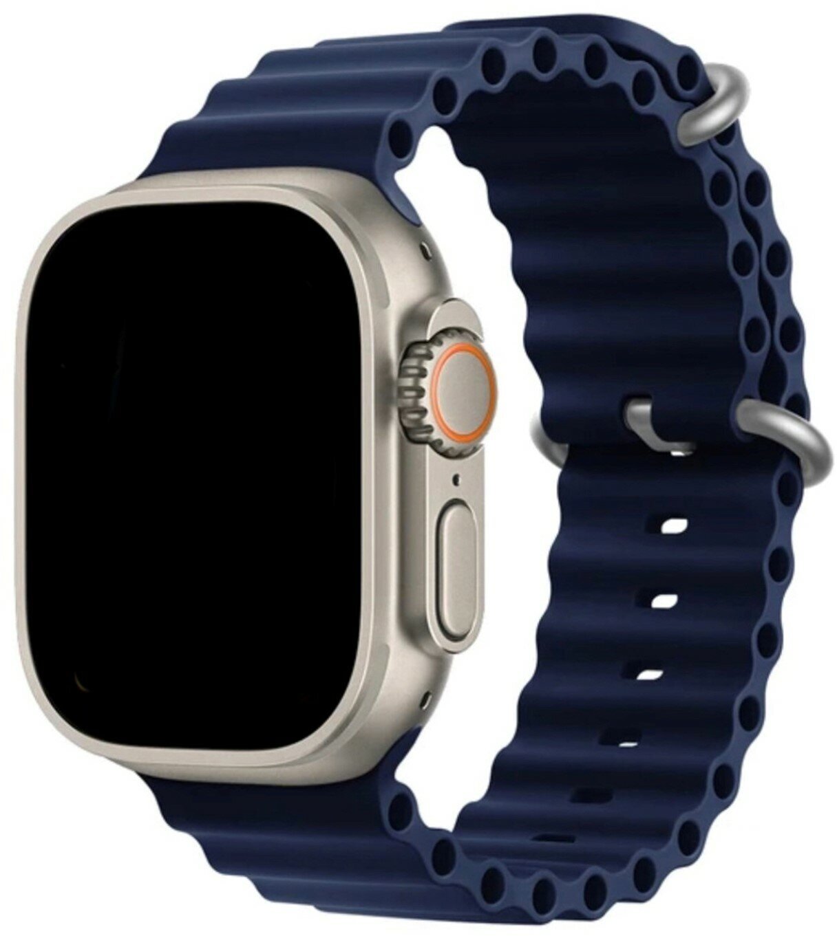 Силиконовый ремешок BELT для Smart Watch Ultra ультра 42мм 44мм 45мм 49мм синий