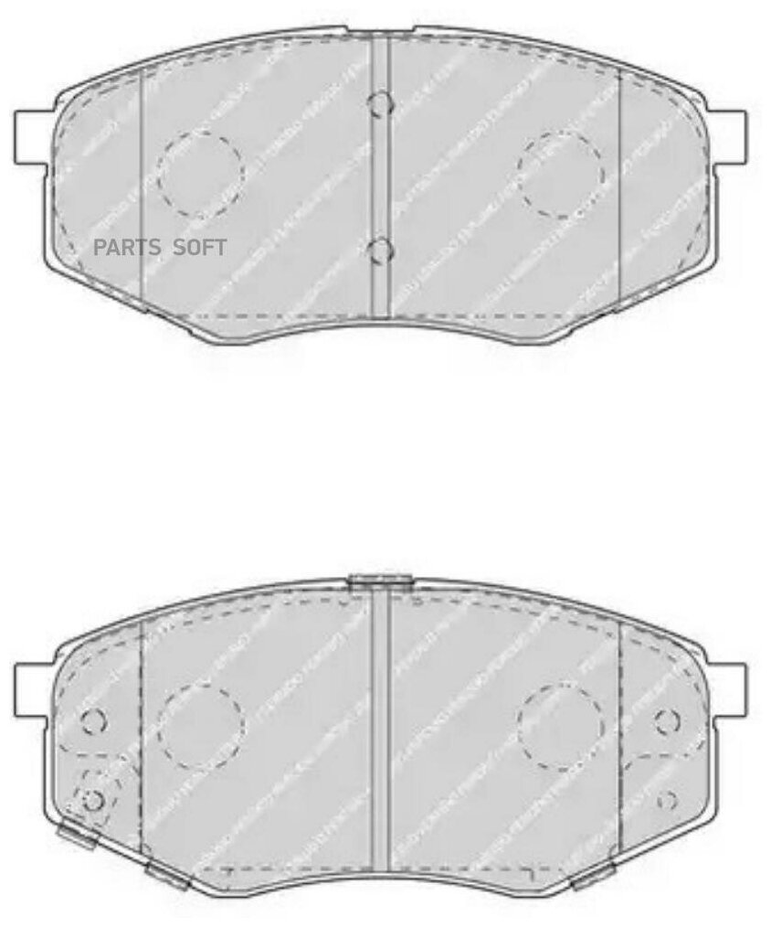 Дисковые тормозные колодки передние Ferodo FDB4447 для Kia Soul, Hyundai Sonata, Hyundai ix20, Hyundai Tucson (4 шт.) - фотография № 6