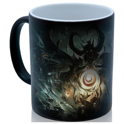фото Кружка хамелеон dota и огненный шар, красивый подарок drabs