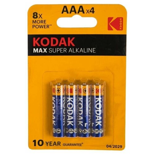 Батарейки Kodak Max К3А LR03 BL-4 40 шт. kodak батарейки kodak max lr03 4bl k3a 4 40 200 32000 lr03 4 шт