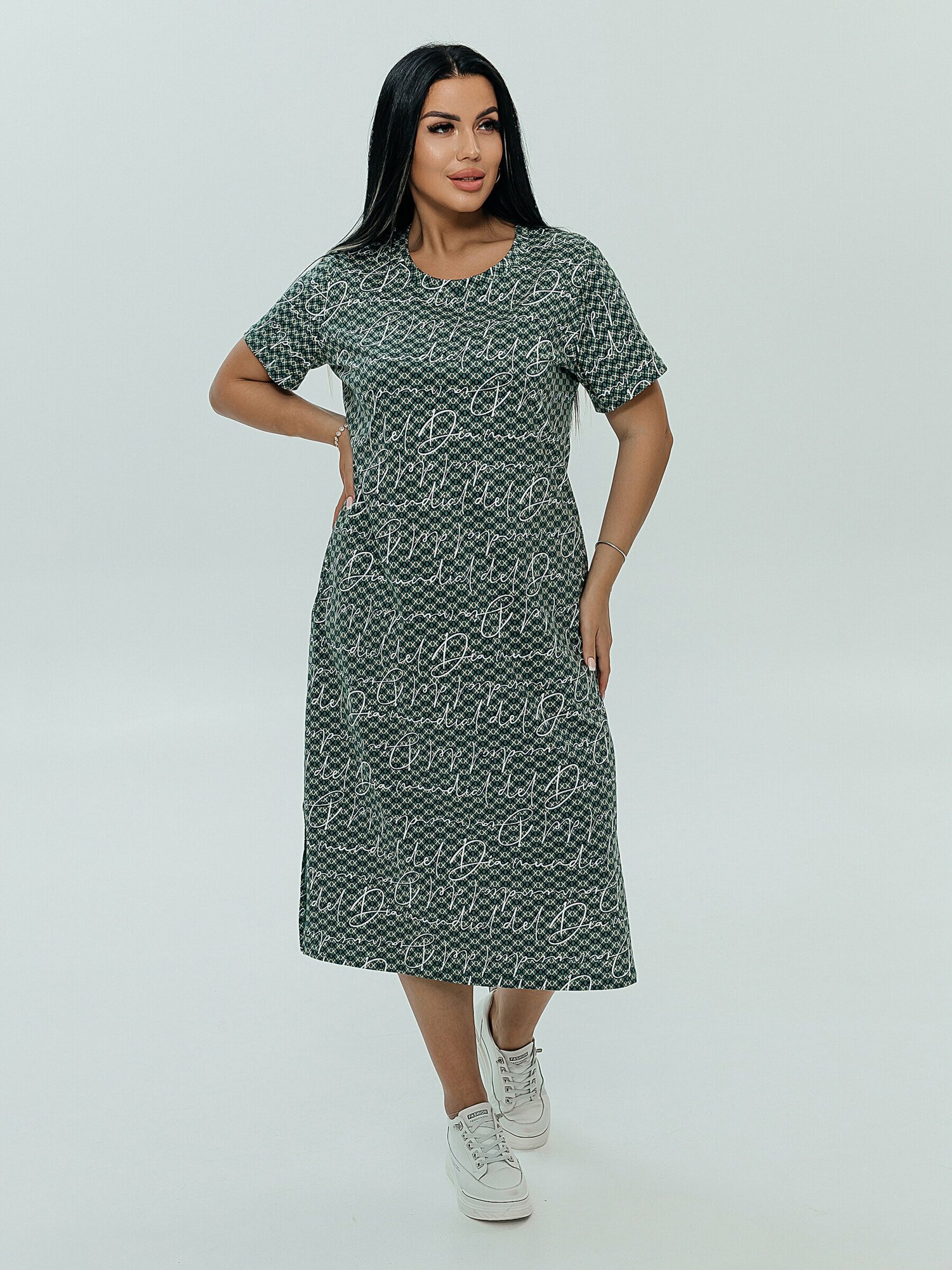 Платье LOVETEX.STORE, размер 60, зеленый - фотография № 6