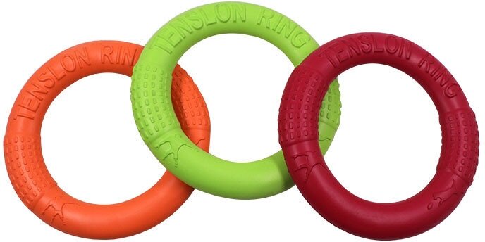 Игрушка для собак кольцо для средних пород легкое EVA материал, диаметр 17 см, красный - фотография № 4