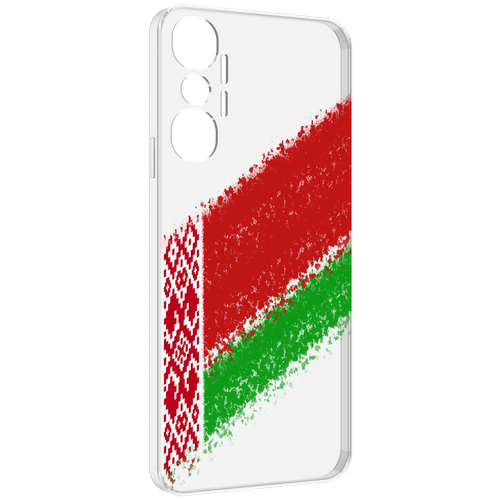 Чехол MyPads флаг Белорусии мужской для Infinix Hot 20 4G задняя-панель-накладка-бампер