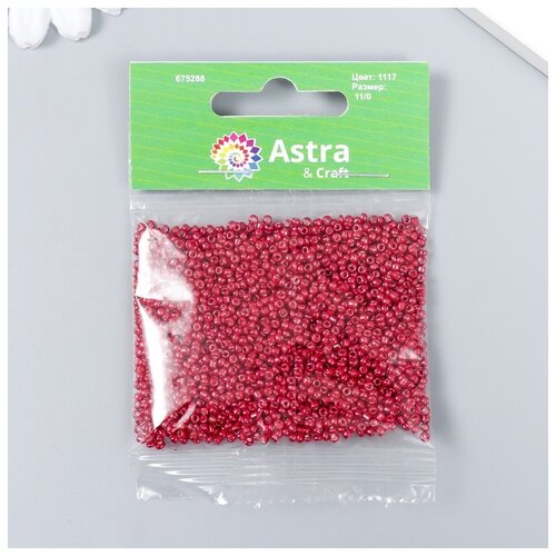 Astra&Craft бисер 675288 20 г бисер астра 11 0 20 гр 1117 красный глянцевое покрытие