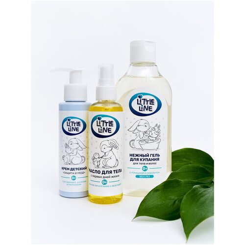 Набор для новорожденного гель для купания, масло, крем
