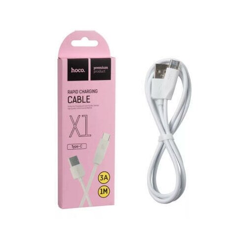 Кабель Type-C 1м Hoco X1a 3A белый кабель для зарядки type c usb hoco x53 3a 1м белый