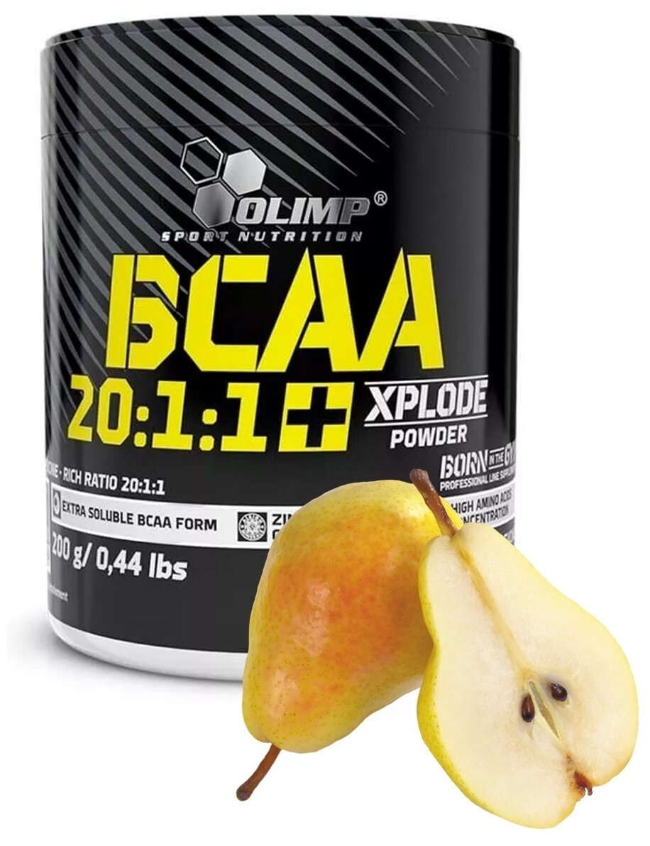 Olimp Nutrition, BCAA 20:1:1 Xplode powder, 200 г (Груша)