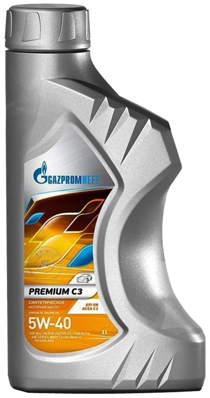 Синтетическое моторное масло Газпромнефть Premium C3 5W-40, 1 л