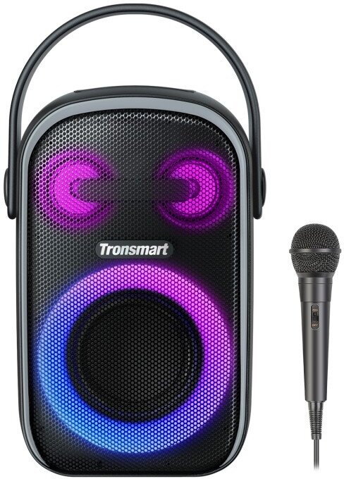 Портативная акустическая система с караоке Tronsmart Halo 110 черный / Микрофон в комплекте — купить в интернет-магазине по низкой цене на Яндекс Маркете