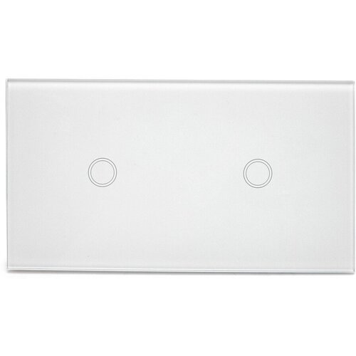 Сенсорный выключатель на 2 поста 1+1 Minitiger FF-S-157-11W (белый)