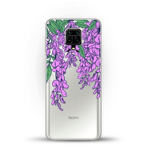 фото Силиконовый чехол цветы фиолетовые на xiaomi redmi note 9 pro andy & paul