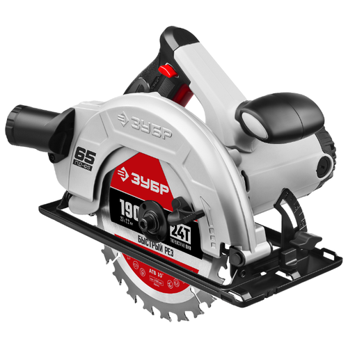 фото Дисковая пила зубр пд-65, 1600 вт серый