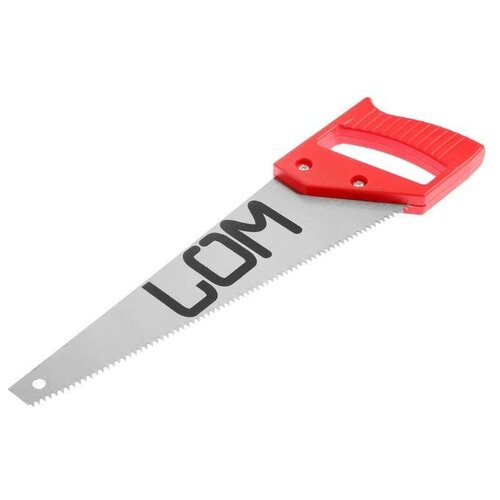 Ножовка по дереву ЛОМ, пластиковая рукоятка, 7-8 TPI, 300 мм ножовка по дереву лом
