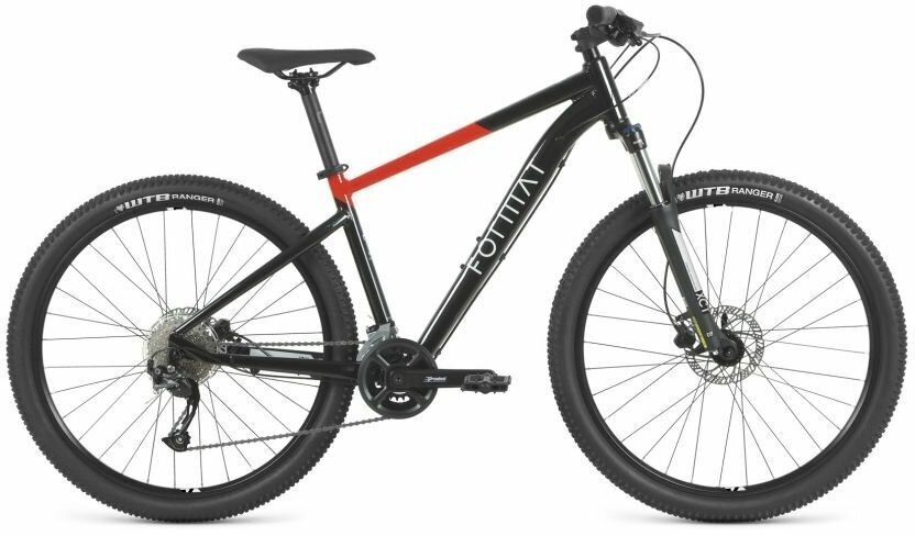 Горный велосипед FORMAT 1413 27.5", 2023г. рост M, черный/красный