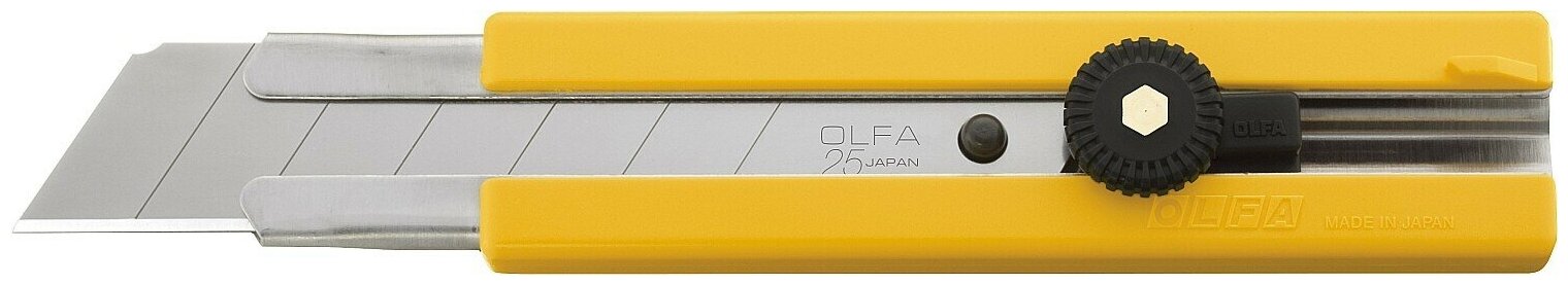 Нож OLFA с выдвижным лезвием с резиновыми накладками 25мм