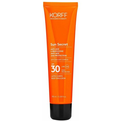 KORFF Эмульсия для тела солнцезащитная SPF30 Sun Secret Anti-age and Protection Body Emulsion солнцезащитная эмульсия для тела spf 15 korff sun secret anti age and protection body emulsion