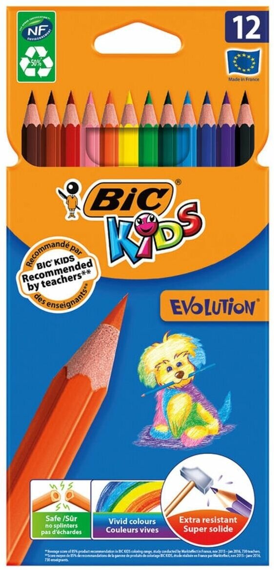 Набор карандашей Bic Kids Evolution ECOlutions 12шт (82902912)