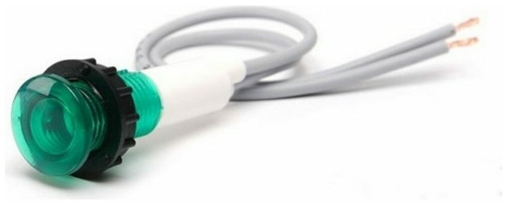фото Emas Арматура сигнальная зеленая10мм с силиконовым проводом, 220В. S100LY