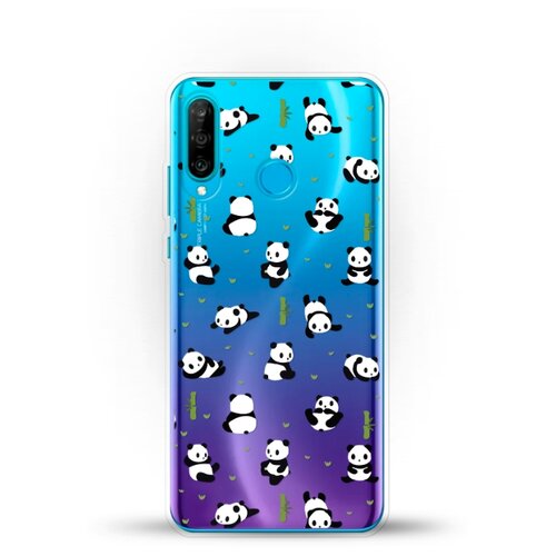 фото Силиконовый чехол панды на huawei nova 4e andy & paul