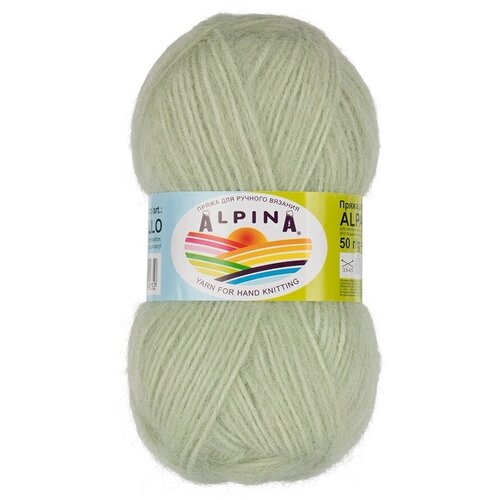 Пряжа Alpina Alpaca Pollo, альпака, акрил, 4 шт по 50 г, 125 м, 06 светло-салатовый (62388414884) maternity nurse uniform single top white alpaca fabric lakos collar hml 06