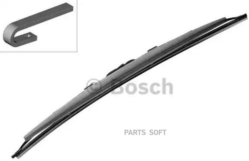 BOSCH 3397004593 Щетка стеклоочистителя каркасная Twin spoiler 650мм крепление Hook