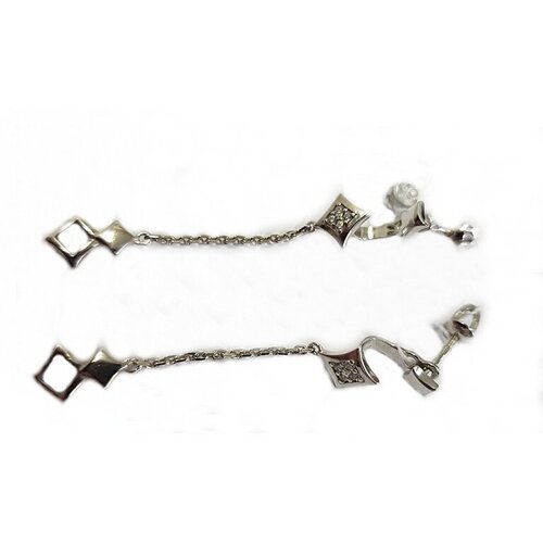 Серьги Арина, серебро, 925 проба, фианит