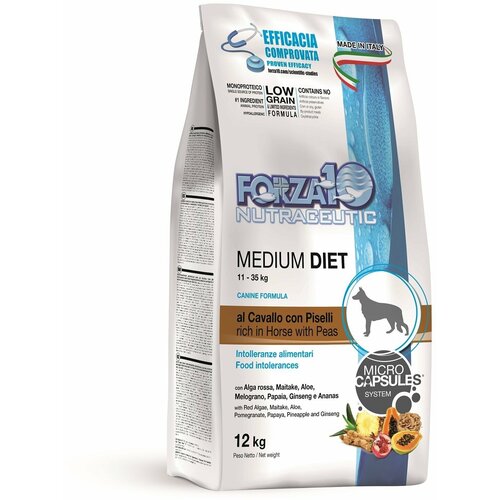 Гипоаллергенный корм для собак сухой Forza 10 Medium Diet для всех пород конина / горох 1,5кг