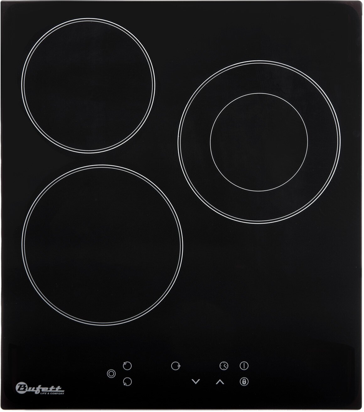 фото Плита керамическая, 3 конфорки, 5000 Ватт, BUFETT 640144
