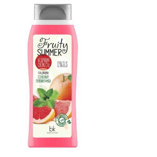 Гель для душа BelKosmex Fruity Summer Бодрящая свежестьгрейпфрут и мята, 500 г