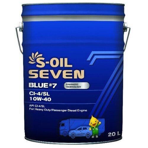 S-Oil Масло Моторное S-Oil Blue #7 10w-40 Cj-4 Синтетическое 20 Л