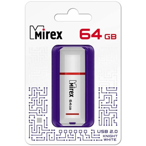 Флешка USB Flash Drive MIREX KNIGHT WHITE 64GB