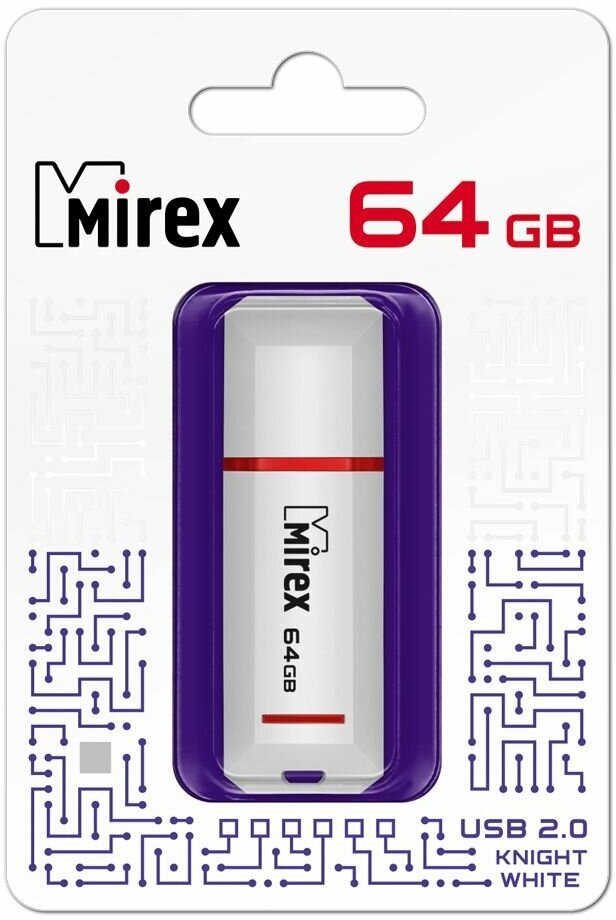 Флешка USB Flash Drive MIREX KNIGHT WHITE 64GB
