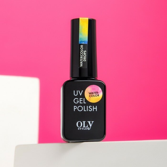 Oly Style Гель-лаковое покрытие, OLYSTYLE UV Watercolor Drops, с эффектом растекания, 10 мл