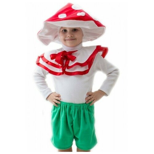 Карнавальный костюм Гриб Мухомор для детей 3-5 лет рост 104-116 костюм дюймовочка размер 28 рост 104 батик