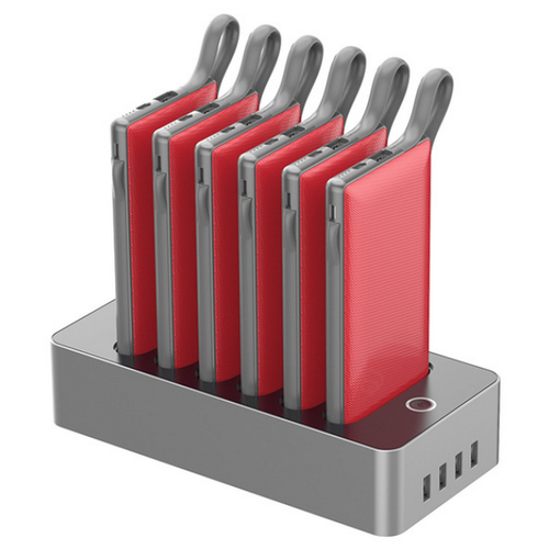 фото Зарядная станция для кафе/ресторанов wst pb922b6 6x10000 mah комплект из 6 powerbank
