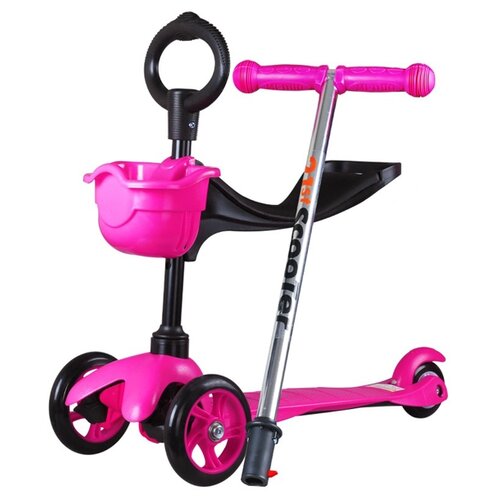 фото Самокат 21-st scooter 3in1 по высоте не регулируется (розовый) 21st scooter