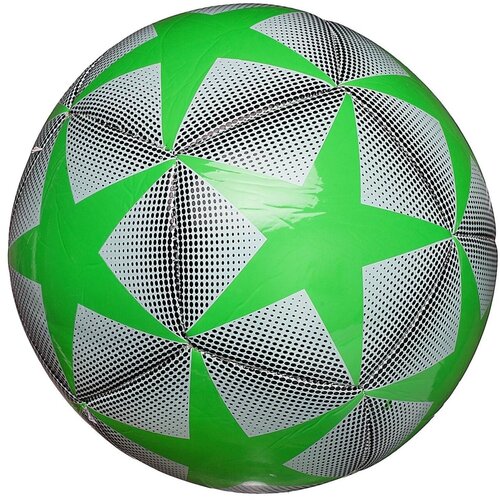 Футбольный мяч Junfa с зелеными звездами 22-23 см L398/зеленыезвезды