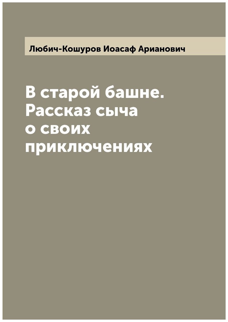 Книга В старой башне.Рассказ сыча о своих приключениях - фото №1