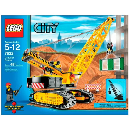 Конструктор LEGO City 7632 Гусеничный Кран, 481 дет. lego city рад помочь книга конструктор lego