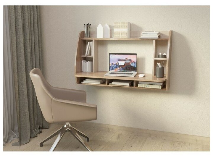 фото Стол рабочий подвесной Арго 1000х390х600 Ясень Шимо тёмный/светлый 7721702