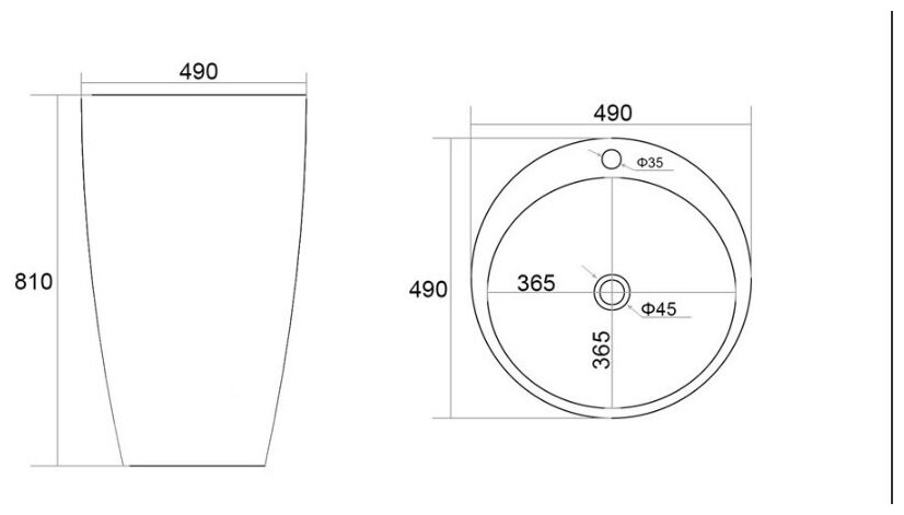 Раковина напольная 49/49/82 WeltWasser WW LEERBACH 4949 GL-WT 10000008706 белая - фотография № 2