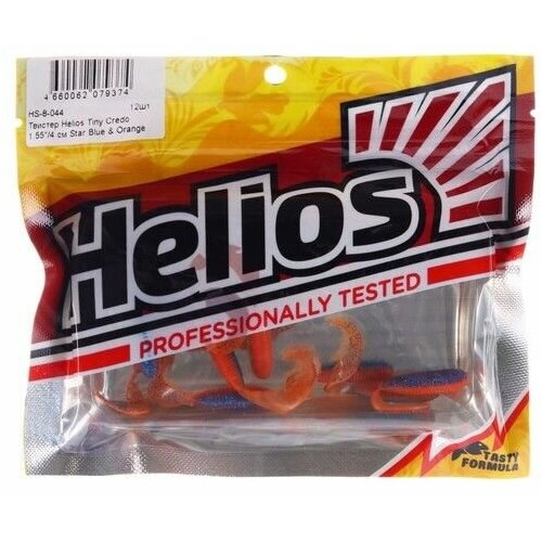 Твистер Helios Тiny Credo Star Blue & Orange, 4 см, 12 шт. (HS-8-044)