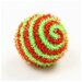 Шар-погремушка блестящий двухцветный 5 см зеленый/красный