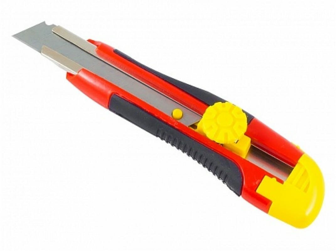 Монтажный нож Hobbi 19-0-210 красный/черный/желтый