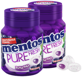 Жевательная резинка MENTOS Pure Fresh Виноград (2 шт x 54 г)