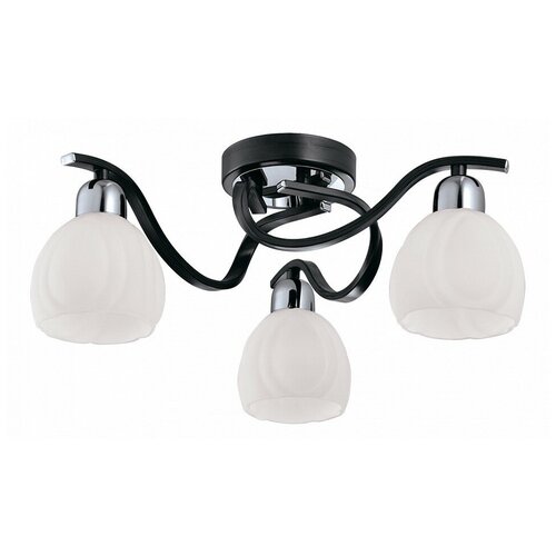 Люстра IDLamp 389/3PF-Blackchrome, E14, 180 Вт, кол-во ламп: 3 шт., цвет: черный