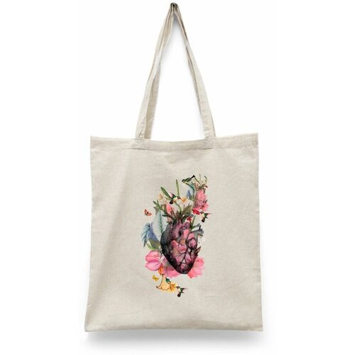 фото Сумка-шоппер унисекс каждому своё "медицина/анатомия/абстракция" черная