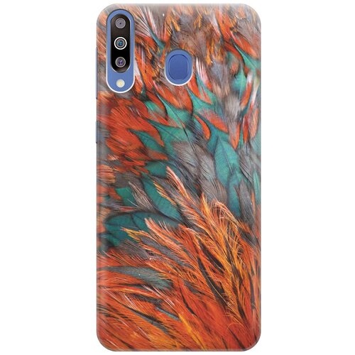 фото Gosso ультратонкий силиконовый чехол-накладка для samsung galaxy m30 с принтом "разноцветные перья"