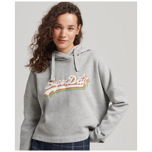 Худи Superdry VINTAGE LOGO RAINBOW HOOD Пол Женский, Цвет Серый, Размер 6