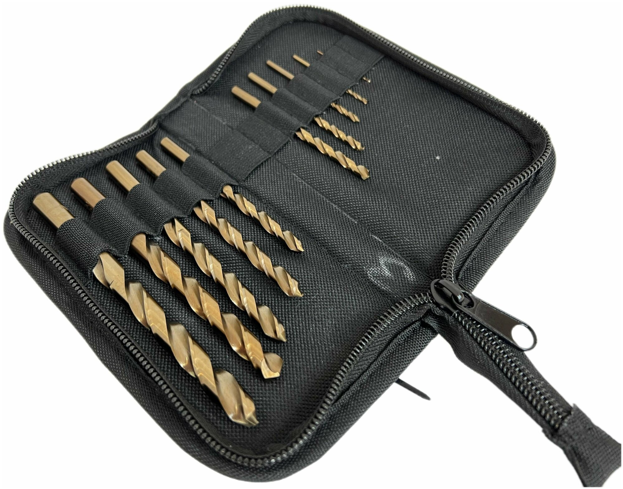 фото Набор сверл по металлу кобальт 10 шт Р6М5К5, ГОСТ 10902-77